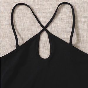Black Keyhole Crop Top- Size M